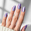 Grape Cats Eye - Almond Sustainable Nails
