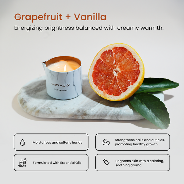 Nail Nourish Candle - Citrus Paradisi Grapefruit + Vanilla