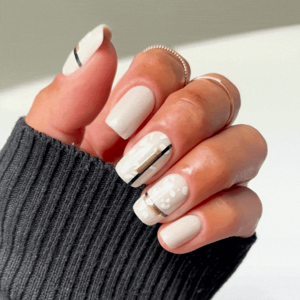 Noir Baroque - Square Sustainable Nails