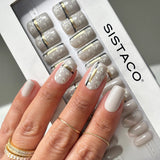 Noir Baroque - Square Sustainable Nails
