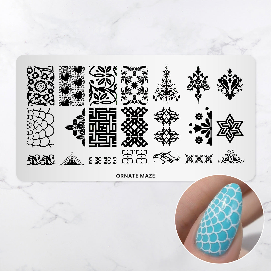 Ornate Maze - Pattern Press Template