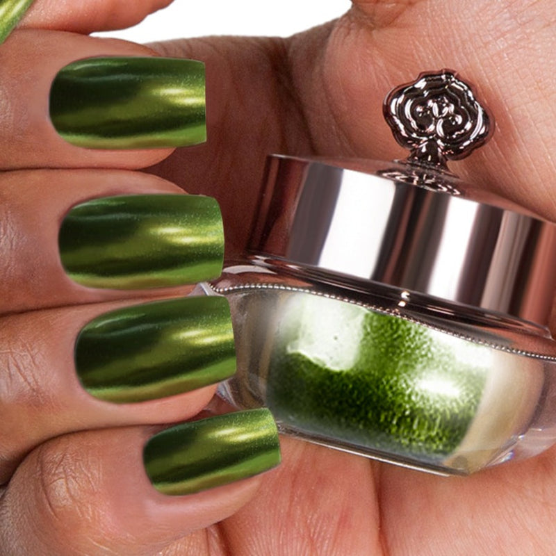 A subtle green shade with shimmer 