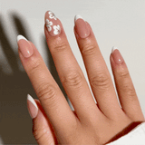 Peach Fleur - Almond Sustainable Nails