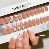 Peach Fleur - Almond Sustainable Nails