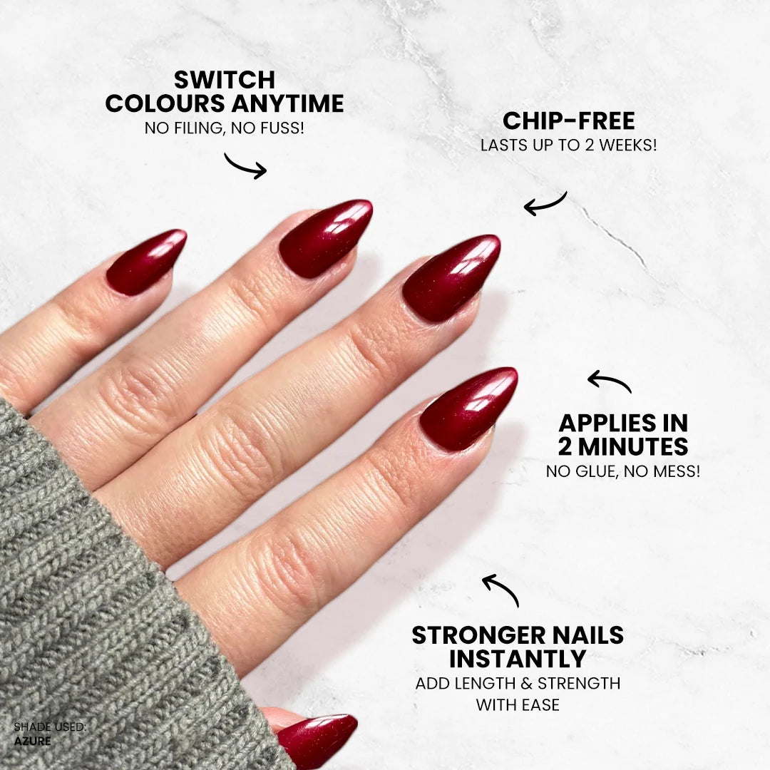 Indigo Glazed - Oval Sustainable Nails