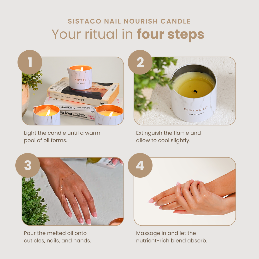 Nail Nourish Candle - Rose + Bergamot