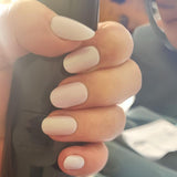 Mottled pink Glazed - Oval Sustainable Nails