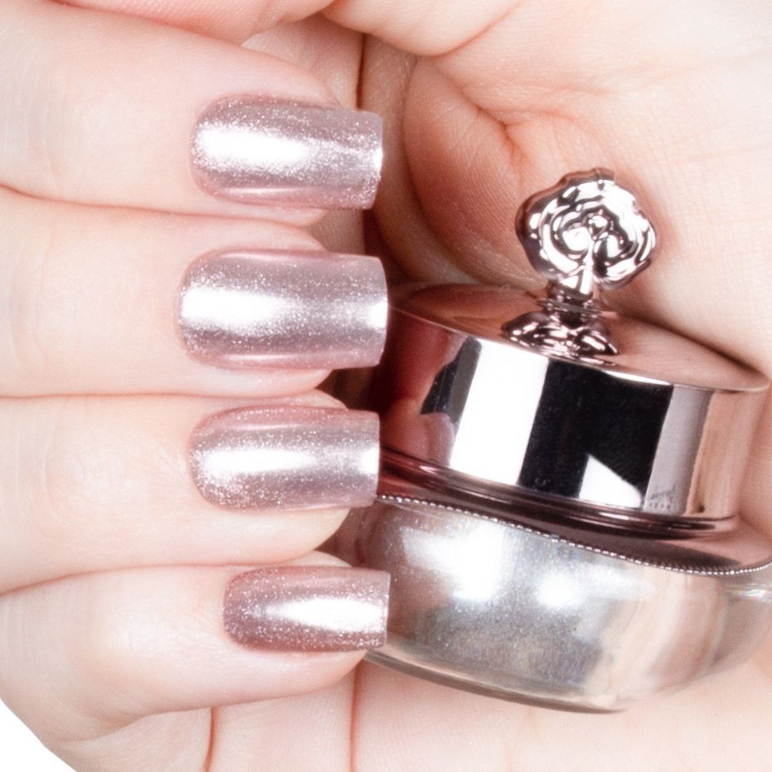 soft and muted rose shade   
