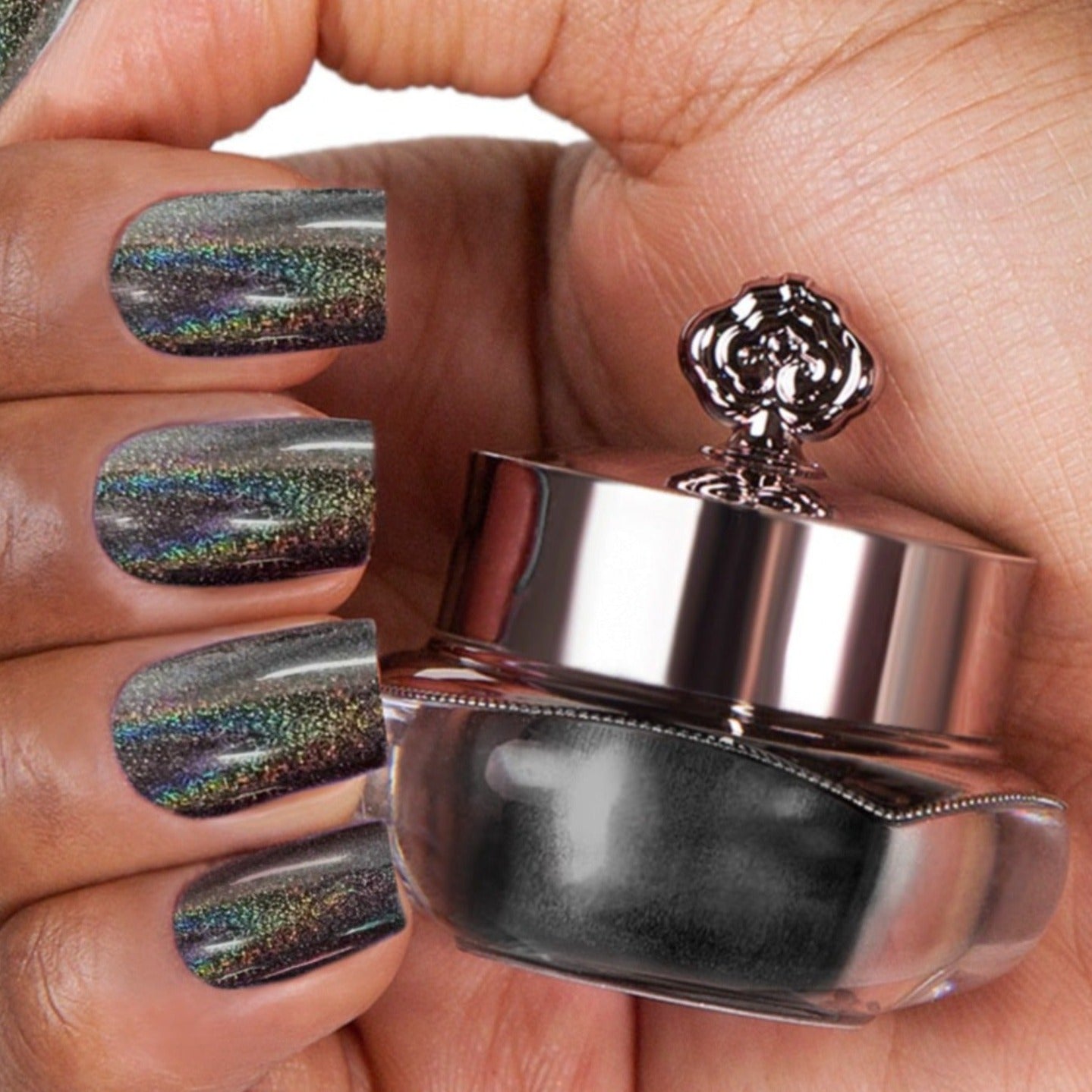 Metallic glittery shade