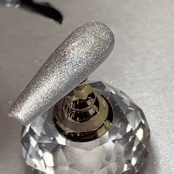 glittery silver shade