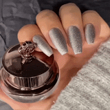 glittery silver shade